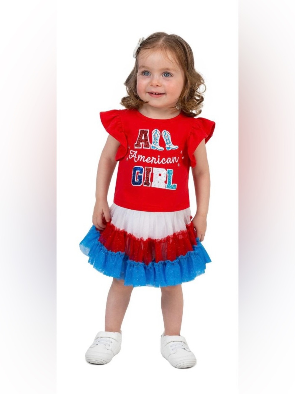 Daisies Red 'American Girl' Kids Matching Tutu Set - 3T
